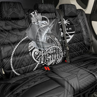 Guam Blue Marlin Fishing Back Car Seat Cover Guahan Fish Hook Tattoo Black Version