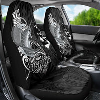 Guam Blue Marlin Fishing Car Seat Cover Guahan Fish Hook Tattoo Black Version