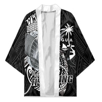 Guam Blue Marlin Fishing Kimono Guahan Fish Hook Tattoo Black Version