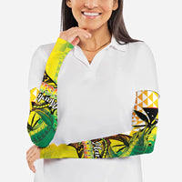 Hawaii Blue Marlin Fishing Arm Sleeves Hawaiian Kanaka Kakau Reggae