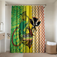 Hawaii Blue Marlin Fishing Bathroom Set Hawaiian Kanaka Kakau Reggae