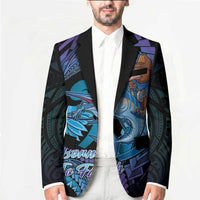 Personalised Blue Marlin Fishing New Zealand Blazer NZ Kiwi Cowboy Born To Fish