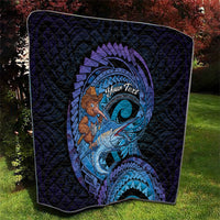 Personalised Blue Marlin Fishing New Zealand Quilt NZ Kiwi Cowboy Born To Fish