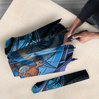 Personalised Blue Marlin Fishing New Zealand Umbrella NZ Kiwi Cowboy Born To Fish