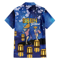 Japan Obon Festival Family Matching Tank Maxi Dress and Hawaiian Shirt Sakura Lanterns With Bon Dance LT14 - Polynesian Pride