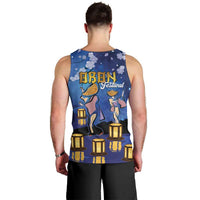 Japan Obon Festival Men Tank Top Sakura Lanterns With Bon Dance - Polynesian Pride