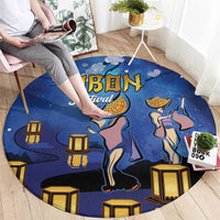 Japan Obon Festival Round Carpet Sakura Lanterns With Bon Dance - Polynesian Pride