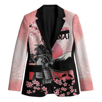Personalised Japan Samurai Warrior Blazer Japanese Cherry Blossom Polynesian Pattern LT14 Unisex Pink - Polynesian Pride
