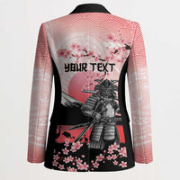 Personalised Japan Samurai Warrior Blazer Japanese Cherry Blossom Polynesian Pattern LT14 - Polynesian Pride