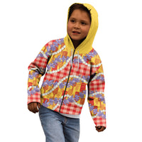 Hawaii Kahili Palaka Motifs Kid Hoodie Hawaiian Honohono Pikake Lei