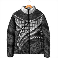 Hawaii Lauhala Tattoo Padded Jacket Hawaiian Hala Leaf Weaving