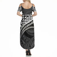 Hawaii Lauhala Tattoo Summer Maxi Dress Hawaiian Hala Leaf Weaving LT14 - Polynesian Pride