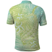 Baby Green Gradient Polynesia Polo Shirt Hawaiian Tribal Hammerhead Shark Tattoo LT14 - Polynesian Pride