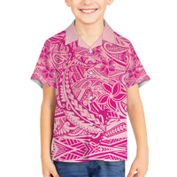 Beige Gradient Polynesia Family Matching Long Sleeve Bodycon Dress and Hawaiian Shirt Hawaiian Tribal Hammerhead Shark Tattoo LT14 Son's Shirt Beige - Polynesian Pride