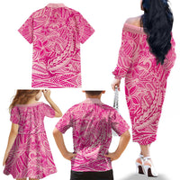 Beige Gradient Polynesia Family Matching Off The Shoulder Long Sleeve Dress and Hawaiian Shirt Hawaiian Tribal Hammerhead Shark Tattoo LT14 - Polynesian Pride