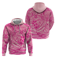 Beige Gradient Polynesia Zip Hoodie Hawaiian Tribal Hammerhead Shark Tattoo