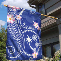 FSM Chuuk Constitution Day Garden Flag Frangipani Flowers Polynesian Curves Style LT14 - Polynesian Pride