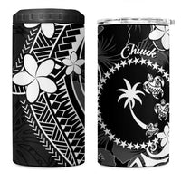 FSM Chuuk 4 in 1 Can Cooler Tumbler Turtle Tropical Flowers Polynesian - Black LT14 One Size: 16 oz Black - Polynesian Pride