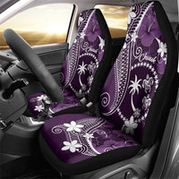 FSM Chuuk Car Seat Cover Turtle Tropical Flowers Polynesian - Purple LT14 - Polynesian Pride