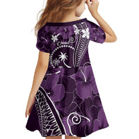FSM Chuuk Family Matching Off Shoulder Maxi Dress and Hawaiian Shirt Turtle Tropical Flowers Polynesian - Purple LT14 - Polynesian Pride