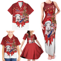 Personalized New Zealand Sheep Christmas Family Matching Tank Maxi Dress and Hawaiian Shirt Hipi Meri Kirihimete Silver Fern Xmas Tree LT14 - Polynesian Pride