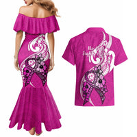 polynesia-breast-cancer-awareness-couples-matching-mermaid-dress-and-hawaiian-shirt-think-pink-polynesian-ribbon-white-version