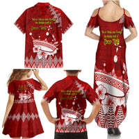Personalised Tonga King Tupou I Day Family Matching Summer Maxi Dress and Hawaiian Shirt Tongan Ngatu Pattern With Crown LT14 - Polynesian Pride