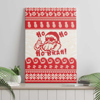 Red Mele Kalikimaka Hawaii Canvas Wall Art Funny Ho Ho Ho Santa Shaka LT14 - Polynesian Pride