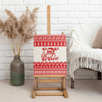Red Mele Kalikimaka Hawaii Canvas Wall Art Funny Ho Ho Ho Santa Shaka LT14 - Polynesian Pride