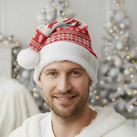 Red Mele Kalikimaka Hawaii Christmas Santa Hat Funny Ho Ho Ho Santa Shaka - Polynesian Pride