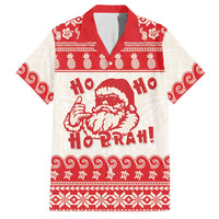 Red Mele Kalikimaka Hawaii Hawaiian Shirt Funny Ho Ho Ho Santa Shaka - Polynesian Pride