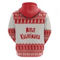 Red Mele Kalikimaka Hawaii Hoodie Funny Ho Ho Ho Santa Shaka - Polynesian Pride