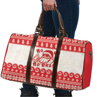 Red Mele Kalikimaka Hawaii Travel Bag Funny Ho Ho Ho Santa Shaka - Polynesian Pride