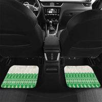 Green Mele Kalikimaka Hawaii Car Mats Funny Ho Ho Ho Santa Shaka - Polynesian Pride