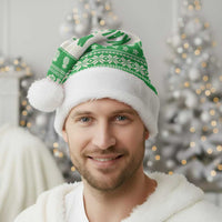 Green Mele Kalikimaka Hawaii Christmas Santa Hat - Funny Ho Ho Ho Santa Shaka LT14 - Polynesian Pride