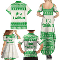 Green Mele Kalikimaka Hawaii Family Matching Summer Maxi Dress and Hawaiian Shirt Funny Ho Ho Ho Santa Shaka LT14 - Polynesian Pride