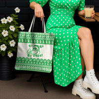 Green Mele Kalikimaka Hawaii Tote Bag Funny Ho Ho Ho Santa Shaka - Polynesian Pride
