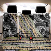 Black Palaka Hawaii Leis Back Car Seat Cover Hawaiian-plaid Elegant Tropical Vibes LT14 - Polynesian Pride