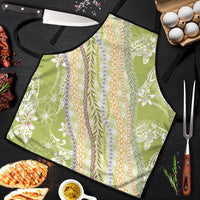 Green Palaka Hawaii Leis Apron Hawaiian-plaid Elegant Tropical Vibes - Polynesian Pride