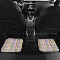 Purple Palaka Hawaii Leis Car Mats Hawaiian-plaid Elegant Tropical Vibes LT14 Set 2pcs - Back Purple - Polynesian Pride