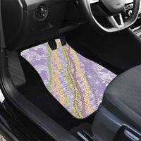 Purple Palaka Hawaii Leis Car Mats Hawaiian-plaid Elegant Tropical Vibes LT14 - Polynesian Pride