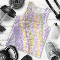 Purple Palaka Hawaii Leis Men Tank Top Hawaiian-plaid Elegant Tropical Vibes - Polynesian Pride