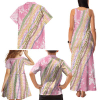 Pink Palaka Hawaii Leis Family Matching Tank Maxi Dress and Hawaiian Shirt Hawaiian-plaid Elegant Tropical Vibes LT14 - Polynesian Pride