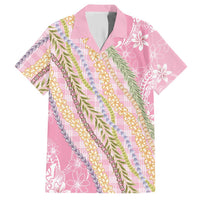 Pink Palaka Hawaii Leis Hawaiian Shirt Hawaiian-plaid Elegant Tropical Vibes - Polynesian Pride