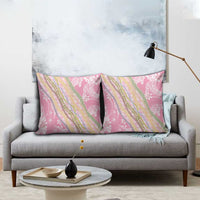 Pink Palaka Hawaii Leis Pillow Cover Hawaiian-plaid Elegant Tropical Vibes - Polynesian Pride