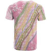 Pink Palaka Hawaii Leis T Shirt Hawaiian-plaid Elegant Tropical Vibes - Polynesian Pride