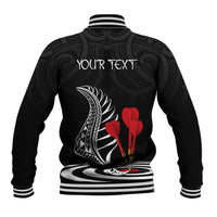 Personalised New Zealand Darts Baseball Jacket Aotearoa Maori Fern Bring It On LT14 - Polynesian Pride
