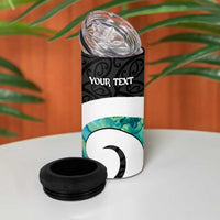 Personalised Valentine's Day New Zealand 4 in 1 Can Cooler Tumbler Tui Bird Couple Kowhaiwhai Mix Pohutukawa LT14 - Polynesian Pride