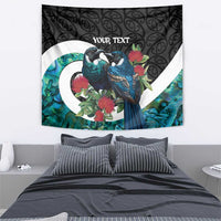 Personalised Valentine's Day New Zealand Tapestry Tui Bird Couple Kowhaiwhai Mix Pohutukawa LT14 - Polynesian Pride
