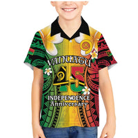 Vanuatu Independence Day Family Matching Mermaid Dress and Hawaiian Shirt Long God Yumi Stanap Happy 45th Anniversary LT14